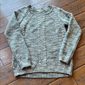 Prana Gray Cable Knit Women's Sweater - Size Large